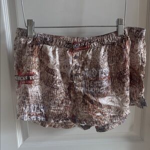 Vintage Women’s Harley-Davidson 100% silk sleep lounge shorts 1 inch inseam XL